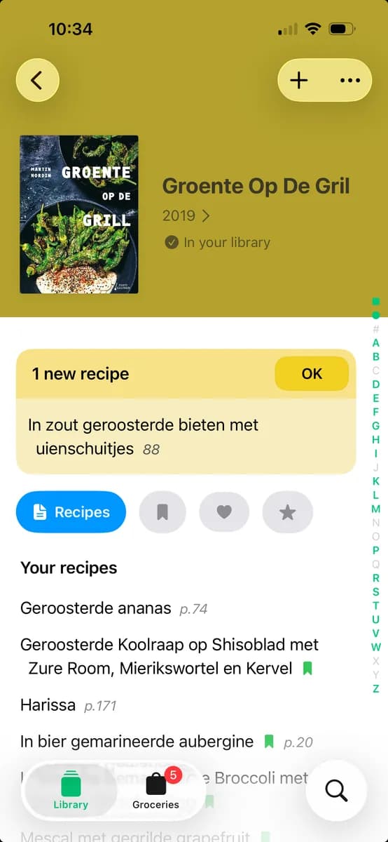 Approving captured recipes